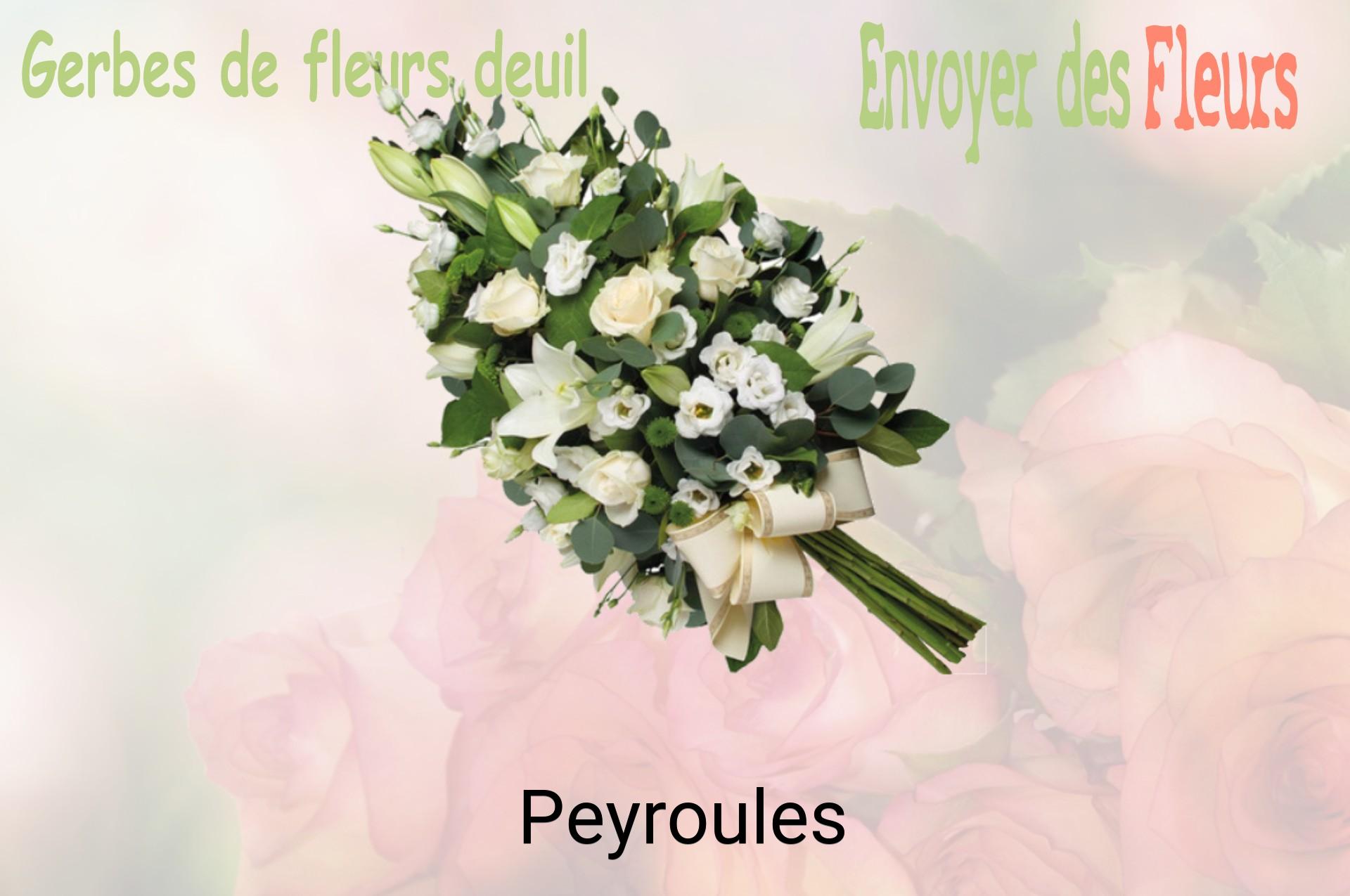 Gerbe de fleurs de deuil livrée à Peyroules